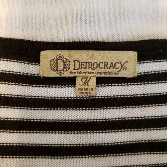 Democracy Black and white tank Medium - Picture 9 of 11